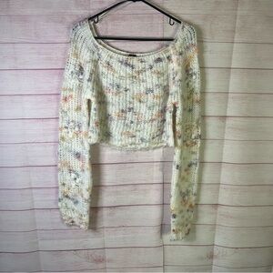 Free People Cozy Sunset Cloud Pullover Cropped Knit Sweater Size XS
